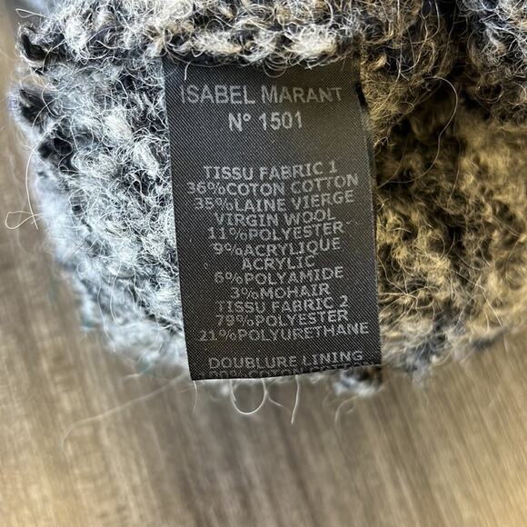 Isabel Marant wool and cotton zip up cardigan.  Size 36 - Picture 3 of 5